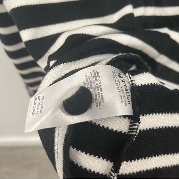 NEW Reformation Cardigan Sweater Black Striped Knit Top Lennox size M - Picture 7 of 7